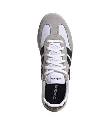 Mens Barreda Decode Suede Trainers White Black Dark Grey Adidas