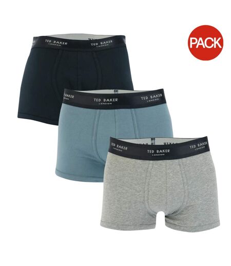 Pack Of 3  Mens Cotton Boxer Shorts  Multicoloured Ted Baker