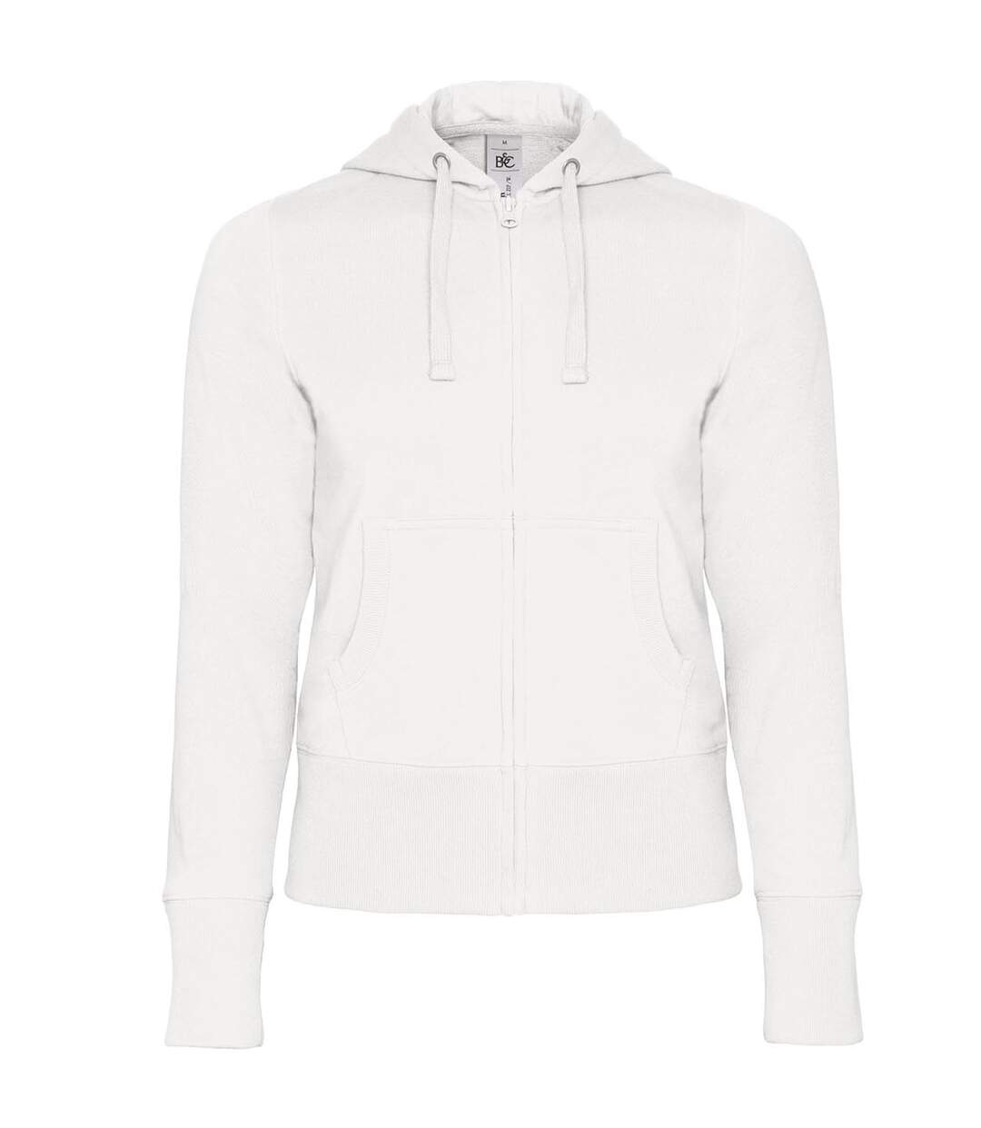 B&C Womens/Ladies Full Zip Hooded Sweatshirt/Hoodie (White)