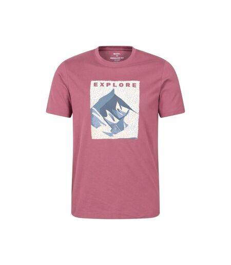 T-shirt Explore Homme Rose Foncé Mountain Warehouse