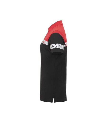 Polo Progression Femme Noir Rouge Projob