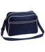 Sac À Bandoulière Rétro 18 Litres Taille Unique Bleu Marine Blanc Bagbase-1