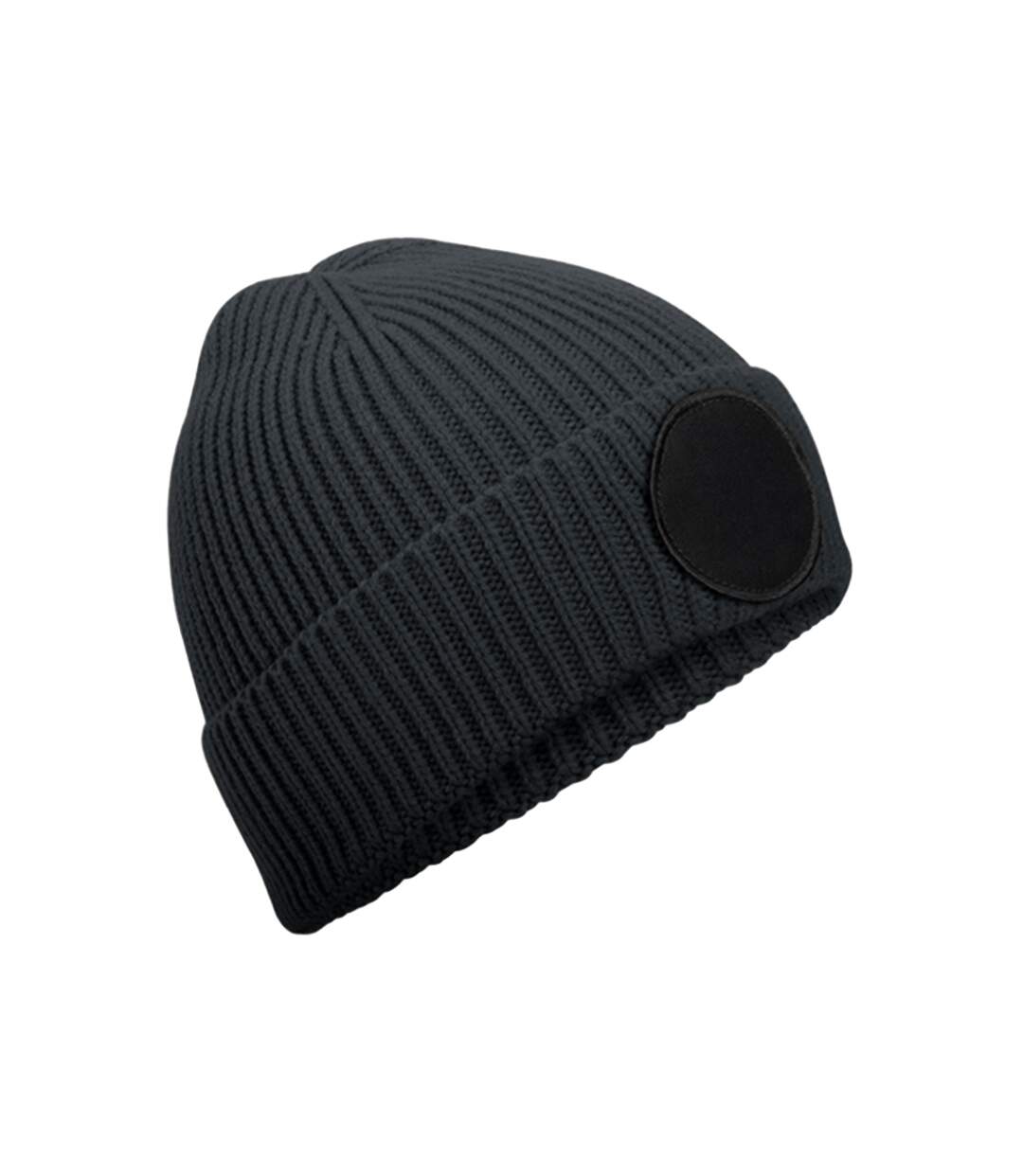 Bonnet Gris Foncé Noir Beechfield-1