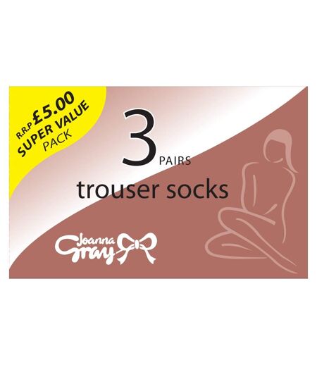 Joanna Gray Womens/Ladies 70 Denier Trouser Sock (3 Pairs) (Mink) - UTLW121