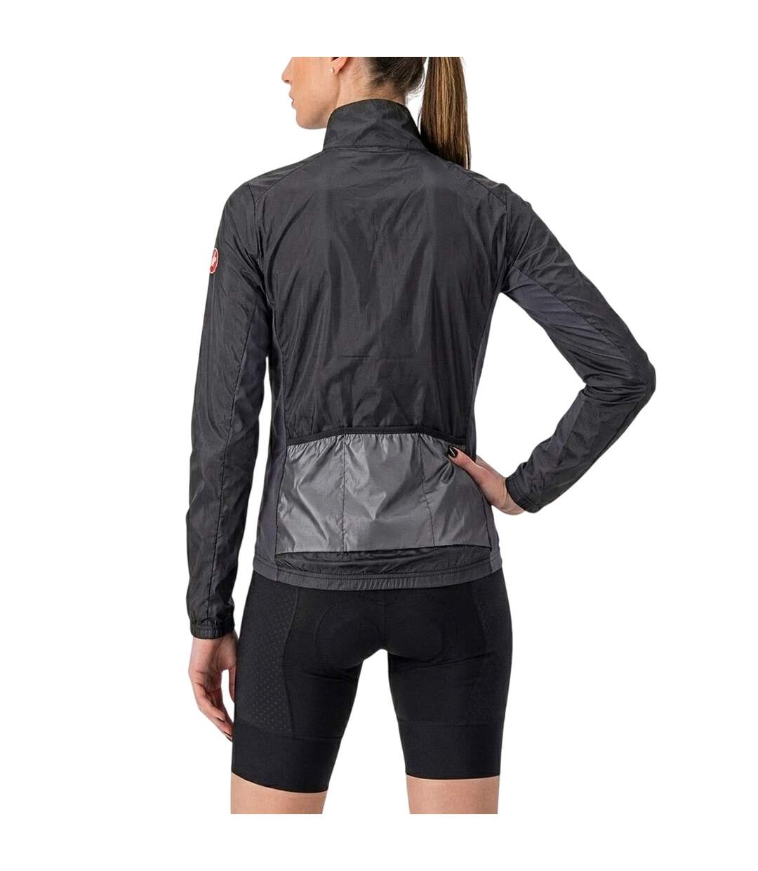 Womens/ladies Squadra Cycling Jacket Light Black Castelli-3