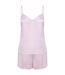 Towel City Ladies/Womens Satin Cami Short PJs (Light Pink) - UTPC4070