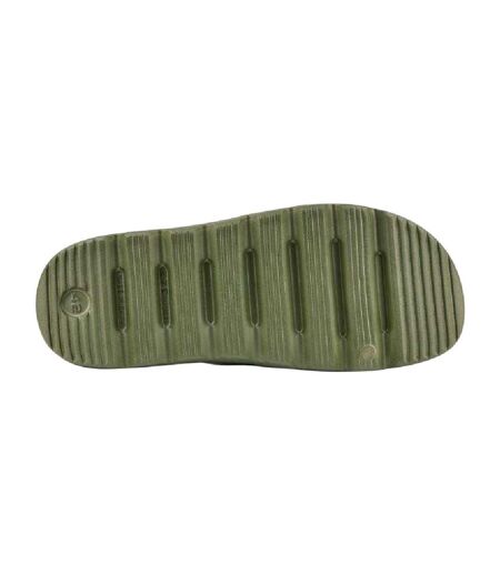 Mens Lou Minimalist Summer Flat Slides Green Coqui