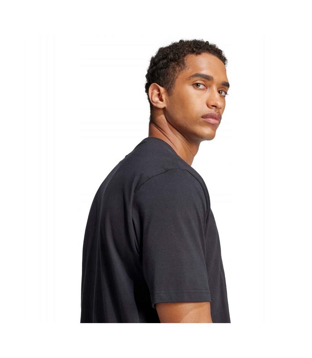 T-shirt Essentials Linear Homme Noir Adidas-4