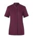 Womens/ladies Green-generation Short-sleeved Chef Jacket Aubergine Karlowsky-1