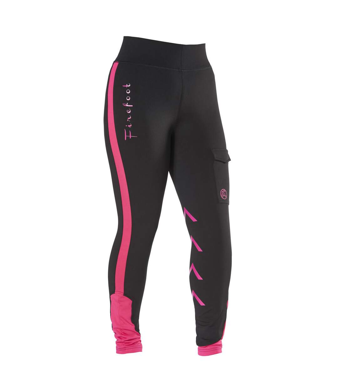 Pantalon d´équitation ripon femme noir / rose Firefoot-1