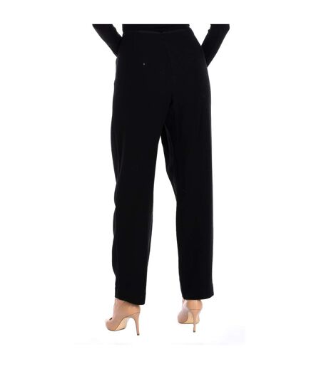 Long flared trousers with wide cut 1NP17T1M017 woman