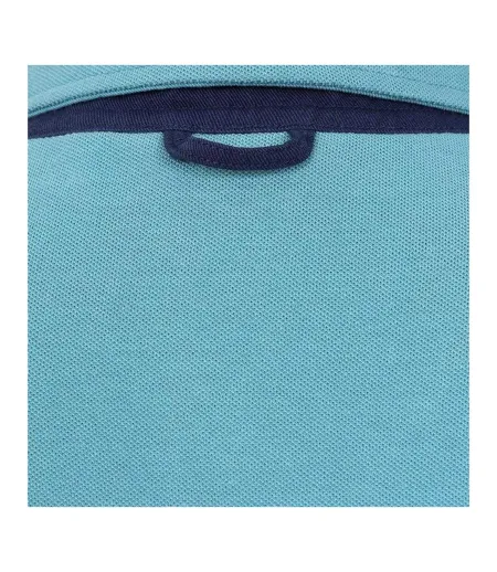 Womens/ladies Contrast Detail Polo Shirt Spearmint Lazy Jacks