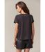 T-shirt manches courtes femme avec motif crâne et fleurs WONDERSKULL-5