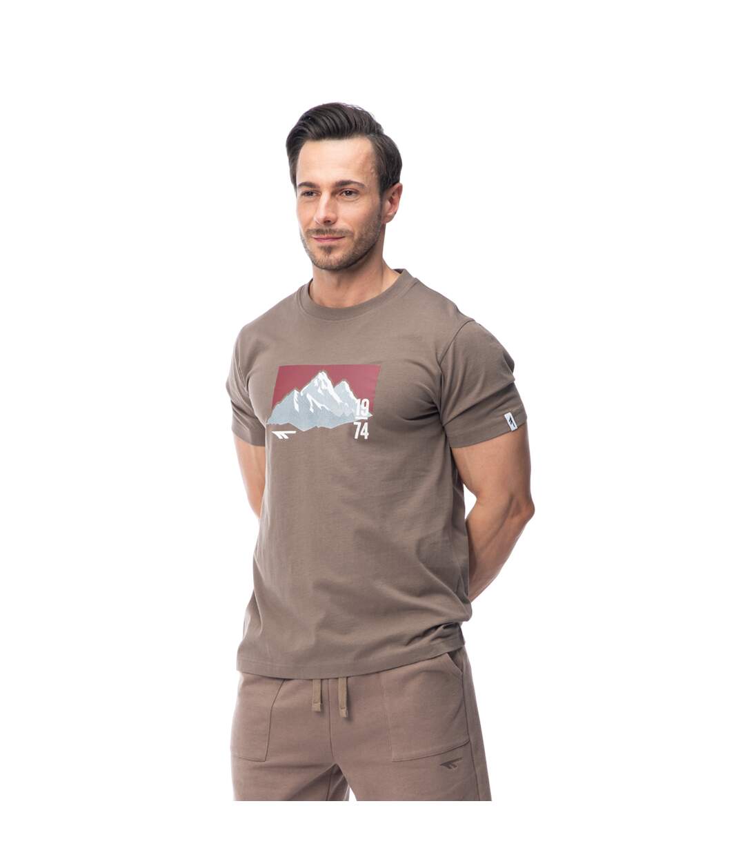 T-shirt Manches Courtes Rawal Homme Marron Hi-Tec-1