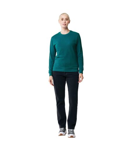 Unisex adult zion recycled cotton crew neck sweatshirt verdigris Iqoniq