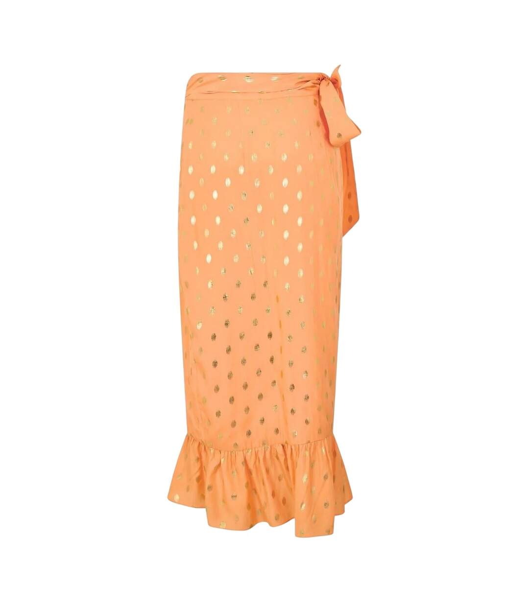 Womens/ladies Polka Dot Midi Skirt Peach Never Fully Dressed-3