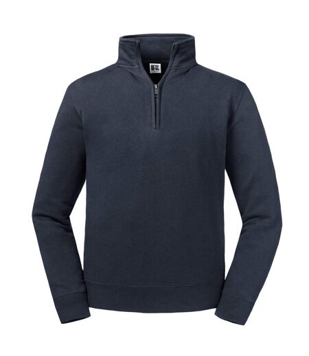 Russell Mens Authentic Quarter Zip Sweatshirt (French Navy) - UTBC4655