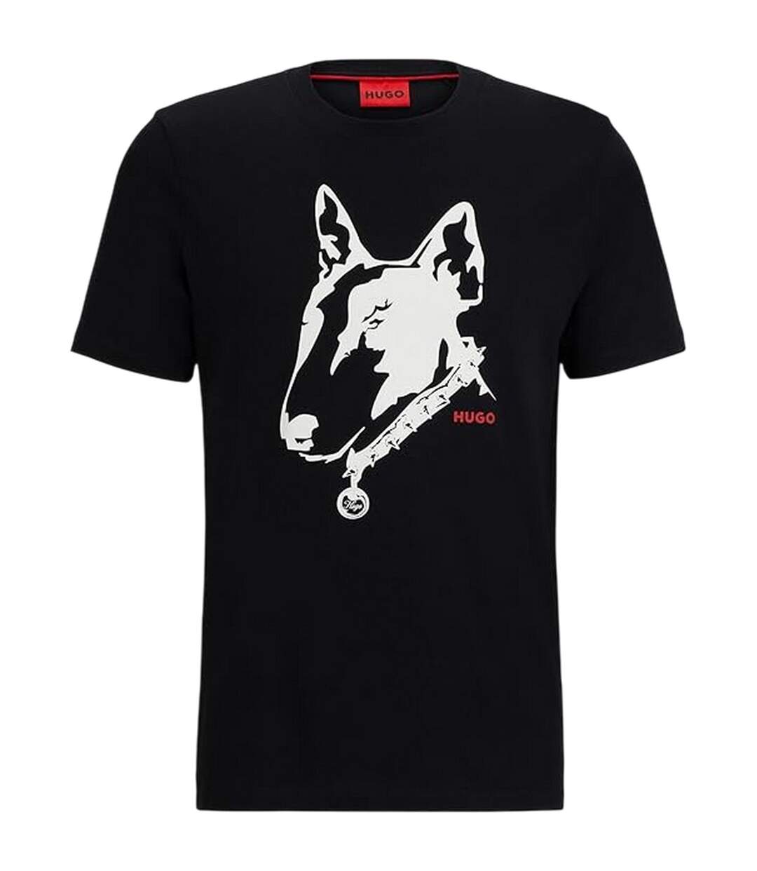 Unisex Adult Dog T-shirt Black Hugo-1