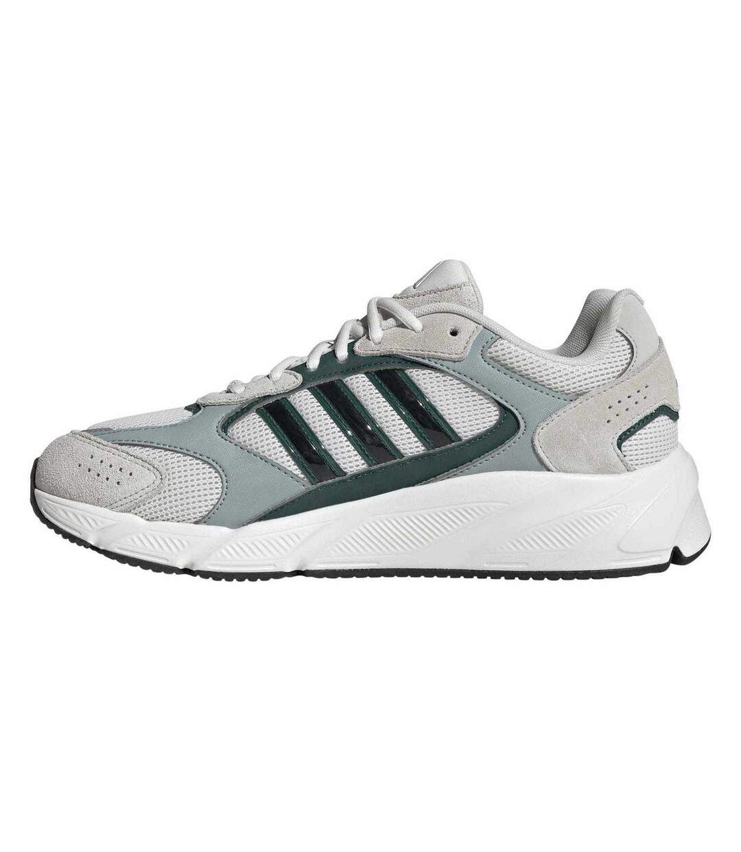 Mens Crazychaos 2000 Suede Cloudfoam Trainers White Adidas-3