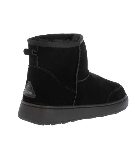 Womens/ladies Rosella Leather Outdoor Boots Black EverAu