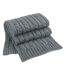 Beechfield Unisex Cable Knit Melange Scarf (Light Grey) (One Size) - UTRW7301