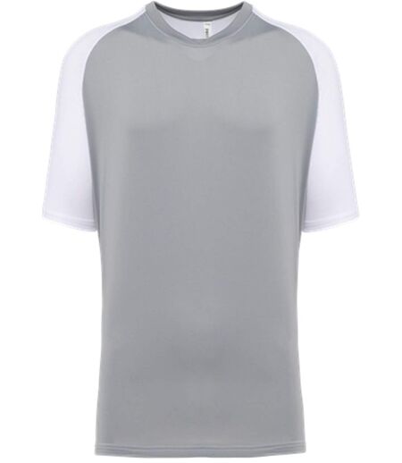 T-shirt de padel - Homme - PA4030 - blanc et gris fine