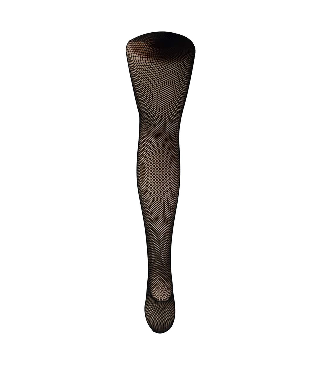 Ladies Black Soft Fishnet Stockings-3