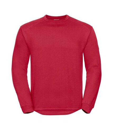 Russell Mens Spotshield Heavy Duty Crew Neck Sweatshirt (Classic Red)