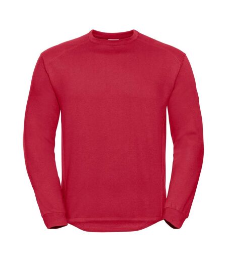 Russell Mens Spotshield Heavy Duty Crew Neck Sweatshirt (Classic Red)
