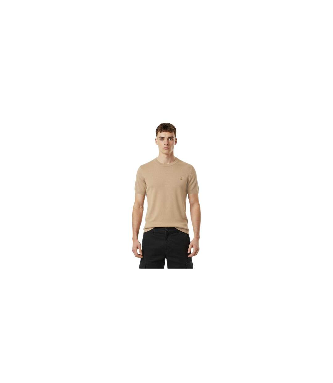 Mens Knitted T-shirt Khaki Jack Wills-1