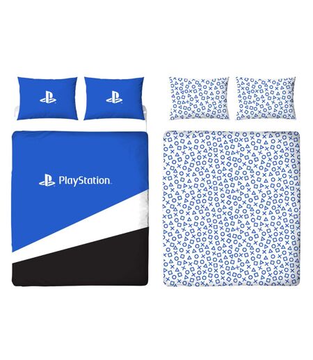Banner Reversible Duvet Set Blue Black White Playstation