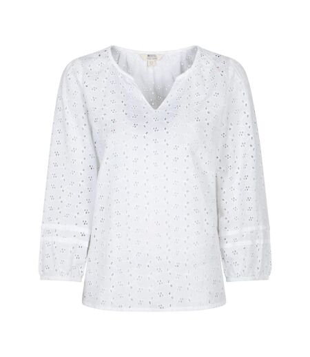 Blouse Décontractée Manches ¾ Motif/style Broderie Femme Blanc Broderie Mountain Warehouse