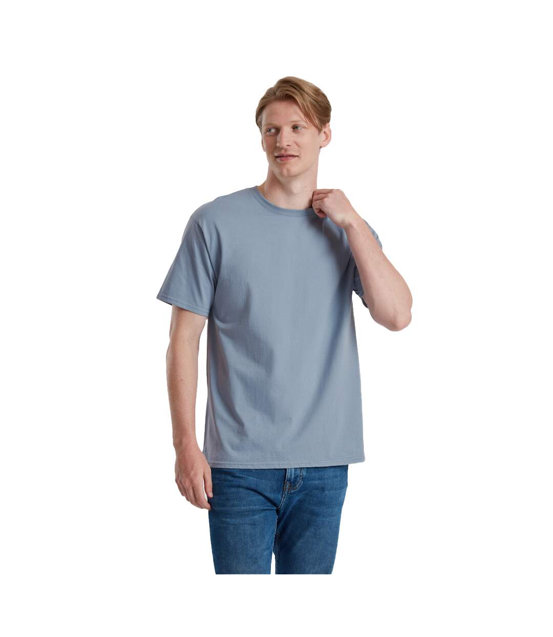 T-shirt Pure Adulte Bleu Pâle Fruit Of The Loom-4