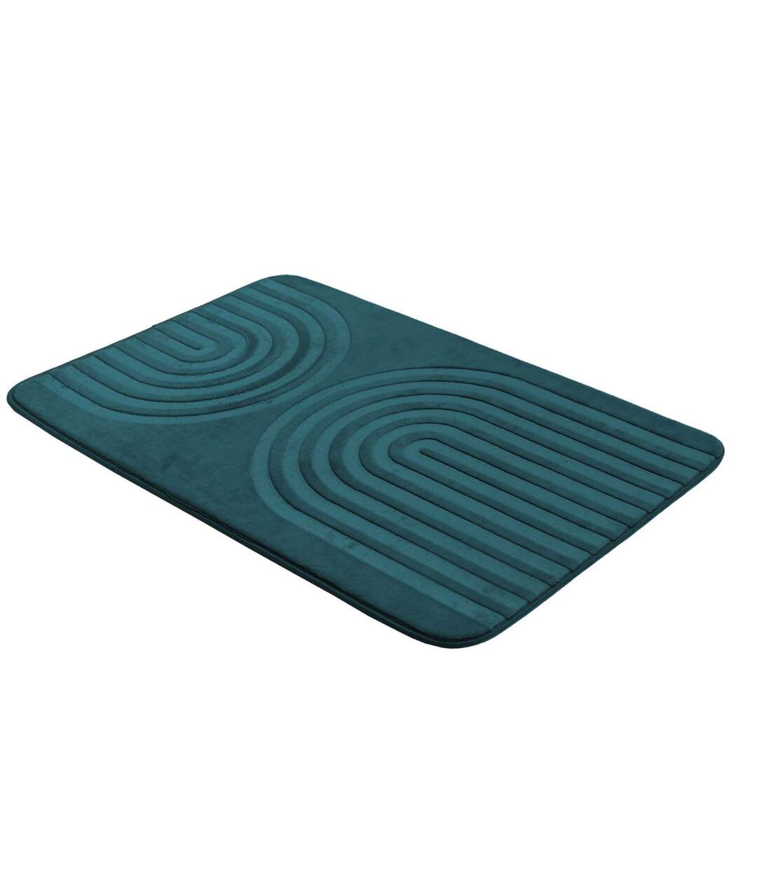 Tapis de Bain Microfibre Allure 45x75cm Bleu Émeraude-2