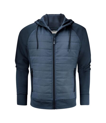 Mens Keyport Hooded Hybrid Jacket Navy James Harvest