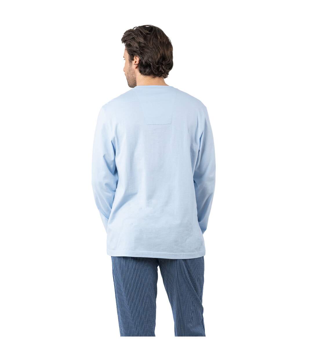 Pyjama long col V homme Coton Bio Eminence-3