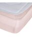 Drap Housse en Lin Adorable 140x190cm Rose Poudré-2