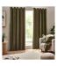 Yard Chenille Velvet Eyelet Curtains (Olive) (168cm x 183cm)