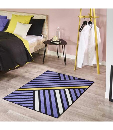 Tapis salon et chambre tissé en nylon motif géométrique TRIANGLO