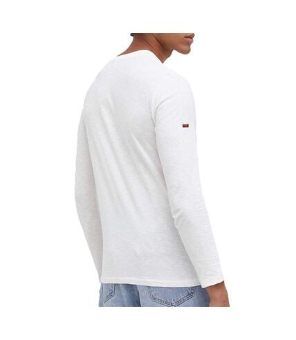 T-shirt Manches Longues Blanc Homme SUPERDRY Sleeve Jersey Crew - L