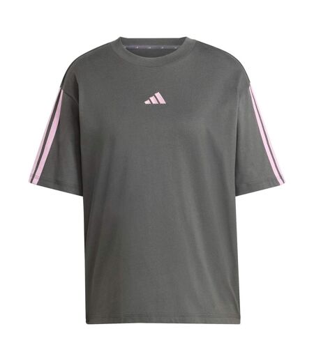 Womens/ladies Essentials 3 Stripes T-shirt Pink Adidas
