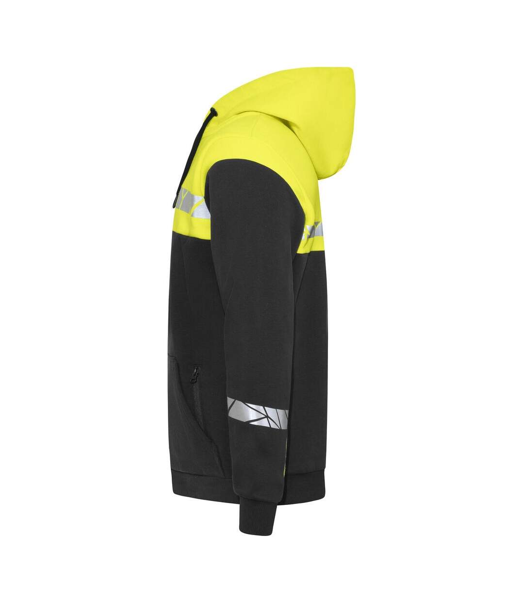 Sweat À Capuche Progression Homme Noir Jaune Projob-3