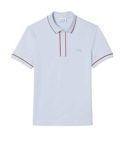 Mens Smart Paris Pique Stretch Regular Polo Shirt Blue Lacoste