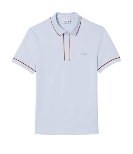 Mens Smart Paris Pique Stretch Regular Polo Shirt Blue Lacoste