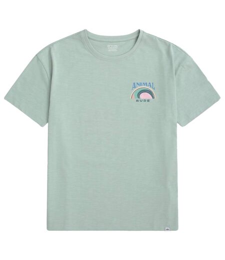 Womens/ladies leena bude t-shirt green Animal