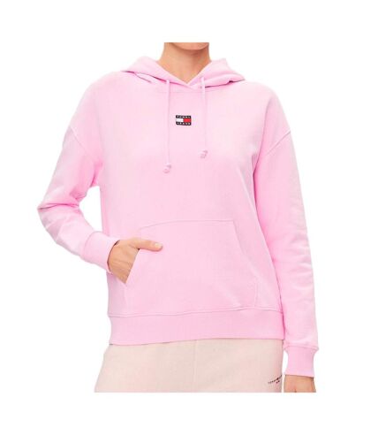 Sweat à Capuche Rose Femme Tommy Hilfiger Badge - S