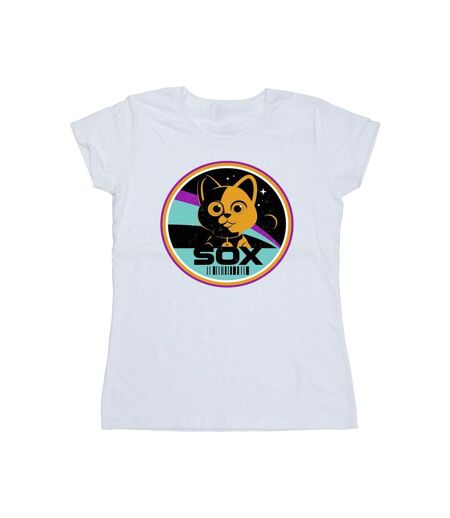 Disney T-shirt en coton Lightyear Sox Circle - Femmes/Dames (Blanc) - UTBI29031