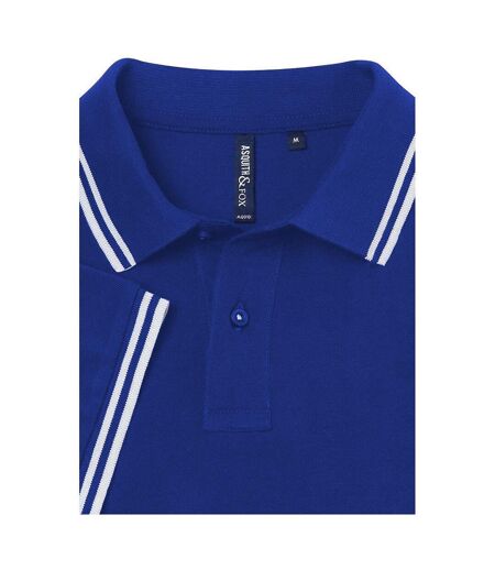 Polo homme bleu roi/blanc Asquith & Fox