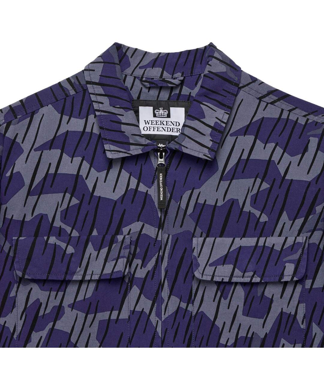 Surchemise Style Camouflage Waya Homme Bleu Marine Weekend Offender-4