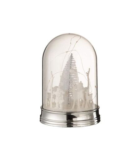 Paris Prix - Cloche Déco à Led noël 23cm Blanc & Transparent